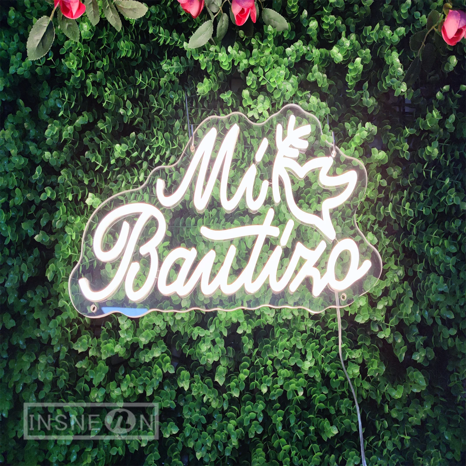 Mi bautizo LED Neon Sign My Baptism Neon Sign Custom Neon Light for Birthday Room Home Festival Party Decorations Neon Lamp USB