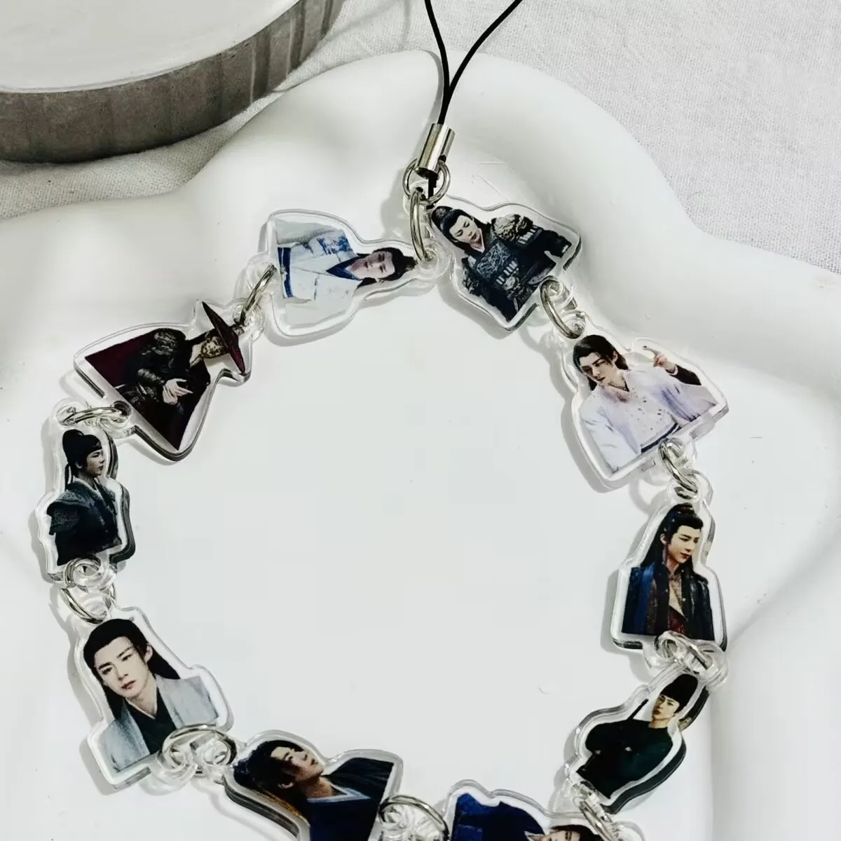 Новая цепочка для мобильного телефона Liu Yuning, подвеска, брелок, акриловая нить, украшение, периферийная сумка, подвесной студенческий рюкзак, подвесной