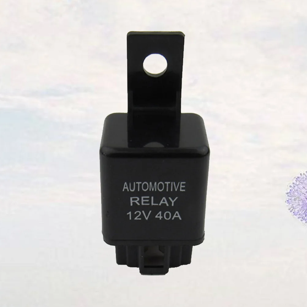 12V 40A Car Relay Relay Light Automotive 4 Pin Socket Normally Open Conditioning Tool (Black) Relay for Car