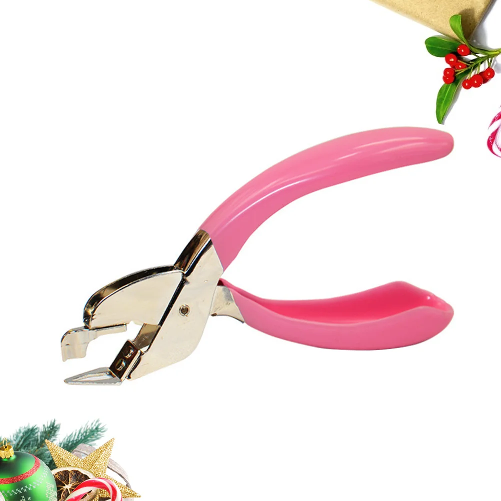 مزيل التيلة المحمول باللون الوردي، مشبك إزالة دباسة خفيف الوزن، أداة سحب سريعة خالية من الضرر للمكتب والمدرسة