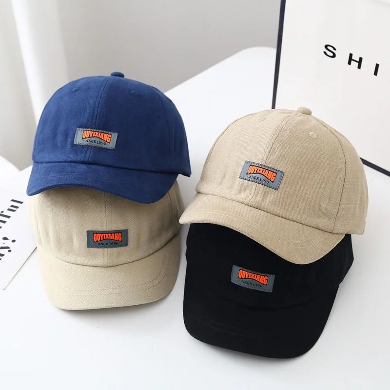 Bawełniana czapka z daszkiem z krótkim rondem Mężczyźni Kobiety Dorywczo Vintage Dad Hat Regulowany styl Trucker Niskoprofilowe czapki Nylonowa