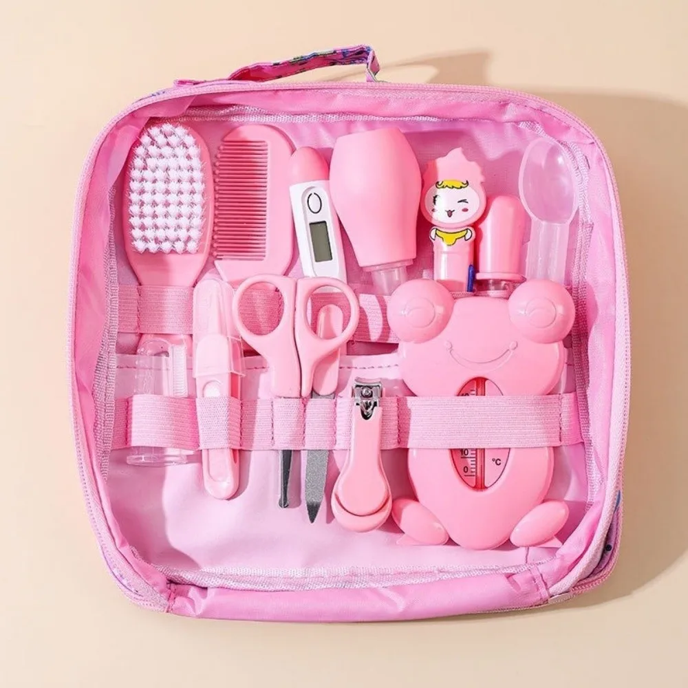 13Pcs/Set Multi-functional Baby Care Kit Nasal Aspirator Hair Wash Brush Newborn Care Essentials Nail Clipper Comb