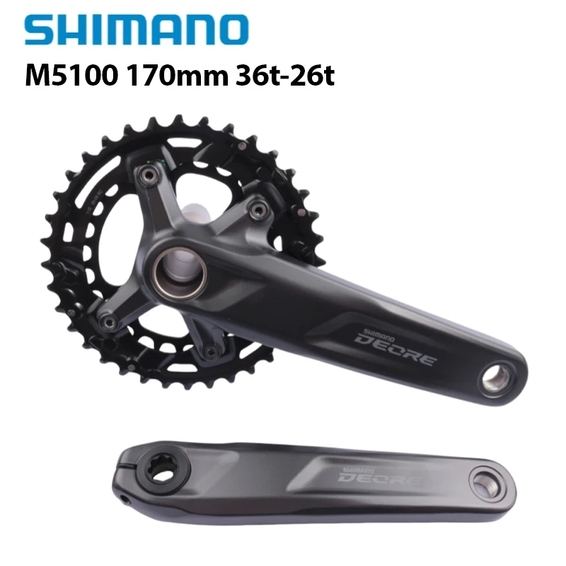 Platos y bielas Shimano Deore M5100 1x11s 11s 2x11s 11 velocidades, juego de bielas para bicicleta de montaña 96BCD 64BCD, manivela de brazo MTB