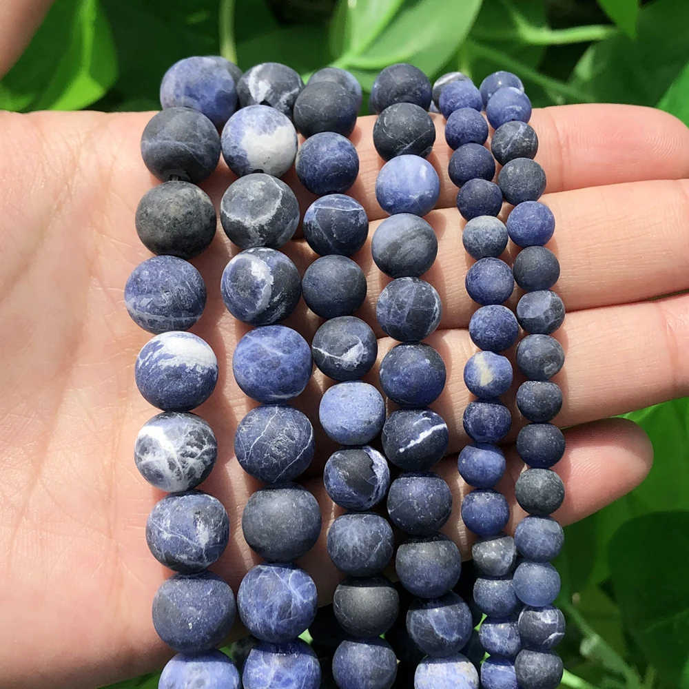 Natural Stone Matte Amazonite Round Beads for Jewelry Making