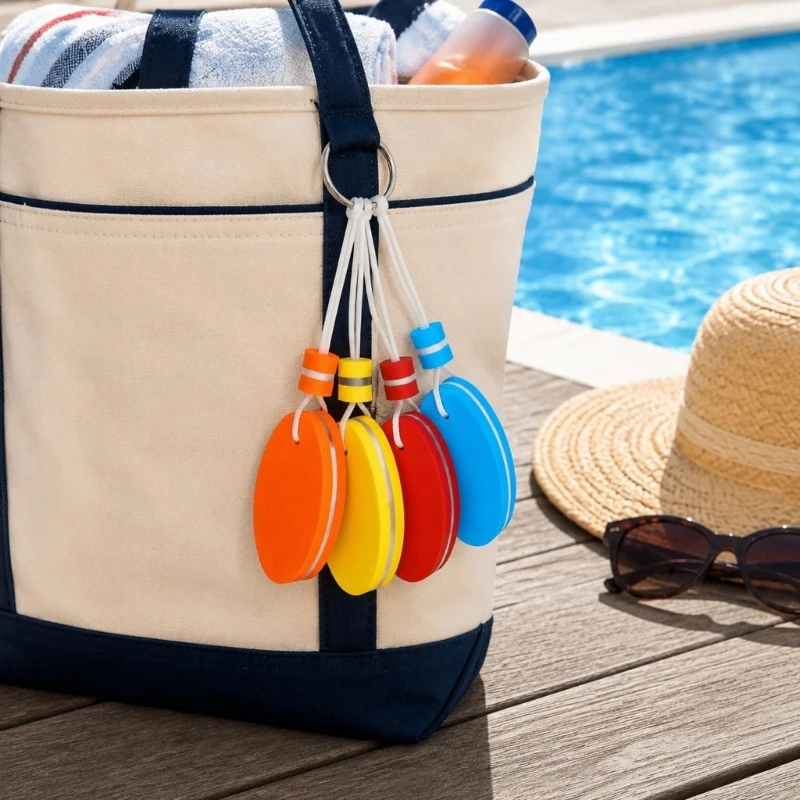 02DF Swimming Markers Keychain for Pool Bags and Carried Item Recognition