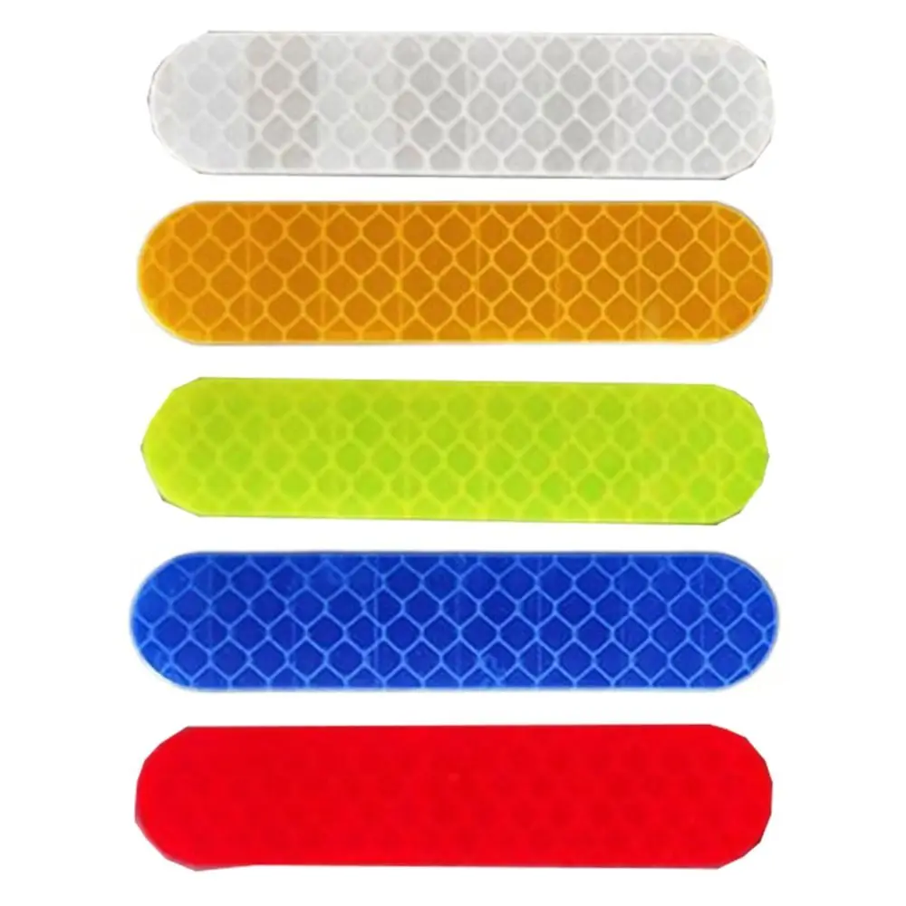 

200Pcs Waterproof Safety Warning Reflective Stickers Strip Anti-collision Rectangular High Visibility Reflector Tape Smooth