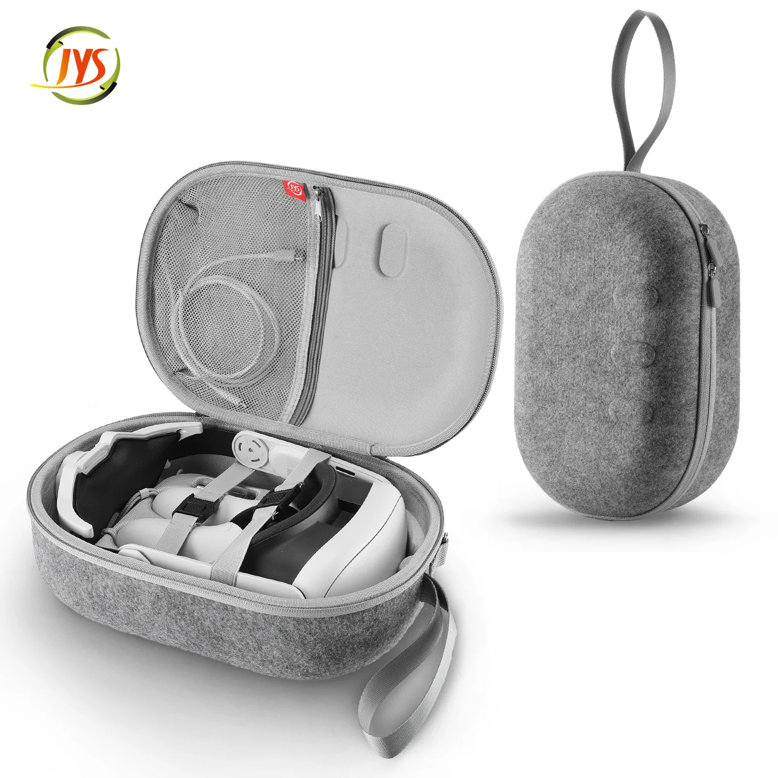 JYS-MQ018 Protective Portable Storage Bag For Meta Quest 3 VR Carrying Zip lock Case Travel Handle Shell Cover