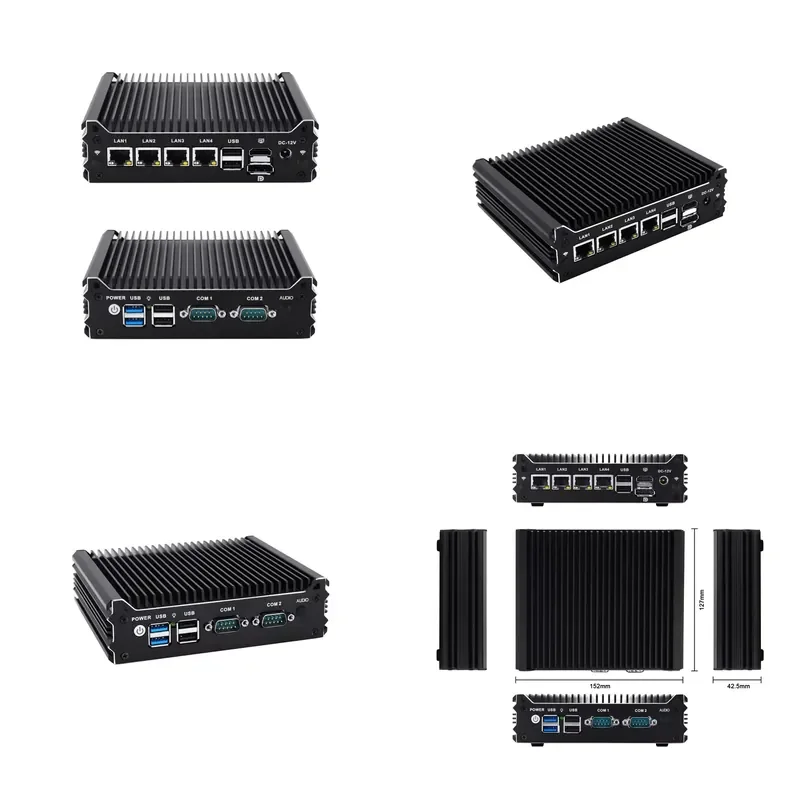 Industrial N100 N150 N305 Firewall Mini PCEnterprise Network VPN Gateway Soft Router LAN Management Industrial Edge Computing