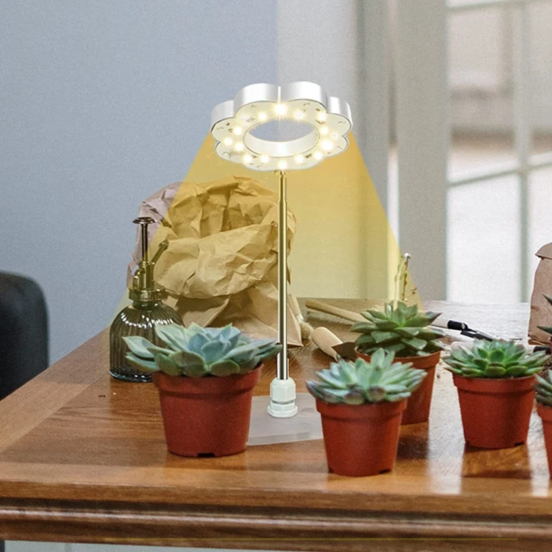 ไฟพืช LED แบบเต็มสเปกตรัมพร้อมไฟปลูกพืชแบบถอดได้พร้อมตัวจับเวลาอัตโนมัติจำนวน1ชิ้น