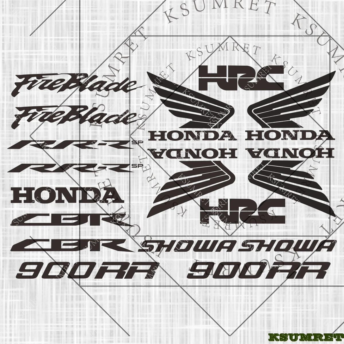 

For Honda Fireblade Motorcycle Stickers CBR900RR RR-R SP HRC Racing Logo Decal Reflective Waterproof