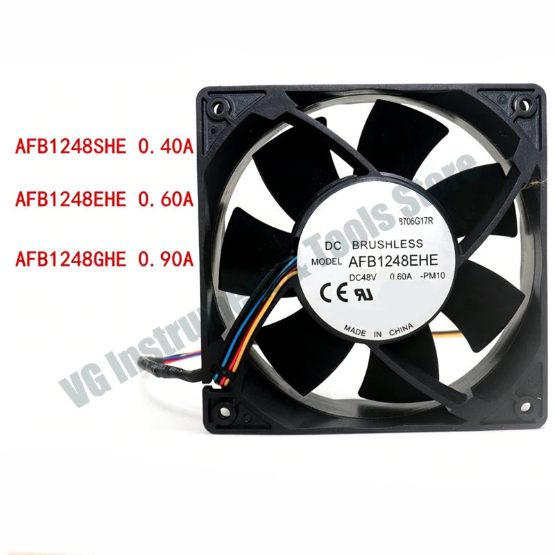Neuer 120mm x 38mm Lüfter für Delta 12cm 48V 0,9A Hochleistungskühlung AFB1248GHE/AFB1248EHE/AFB1248SHE 241CFM Industrie/Server – Detail 1