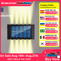 4/6/8/10LEDs Solar Wall Lamp Yard Street Decor Light Outdoor Waterproof Up and Down Luminous Lighting Garden Landscape Lamp