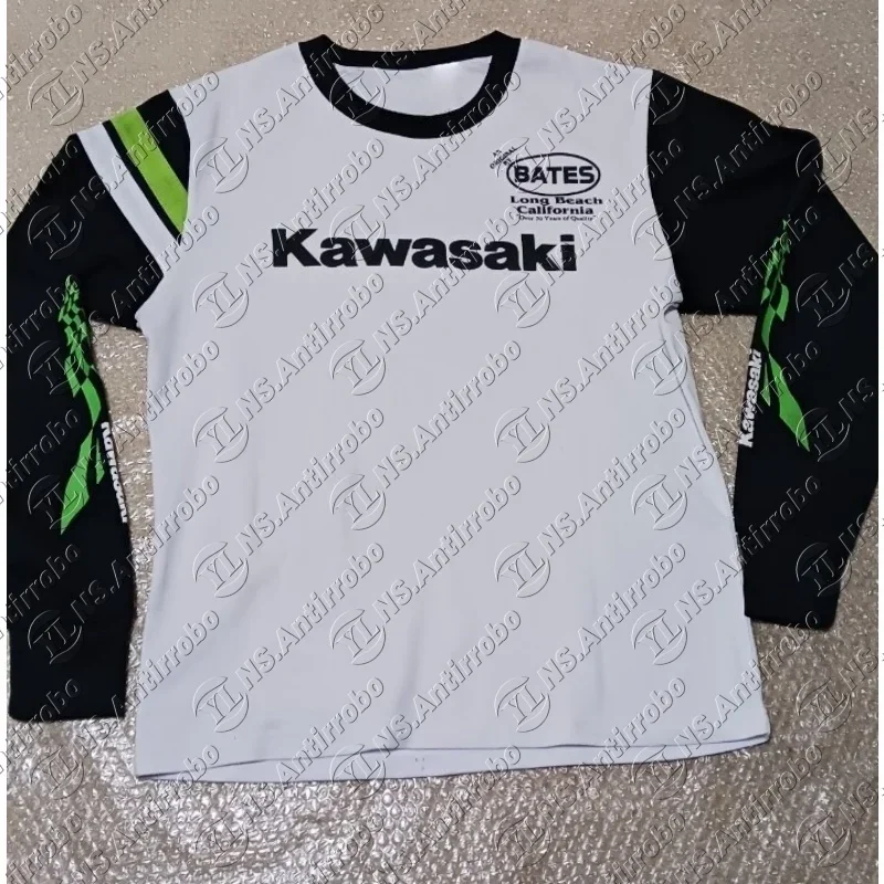

25-26 Kawasaki, новая быстросохнущая дышащая модная одежда для взрослых и детей для горной езды по бездорожью с длинными рукавами