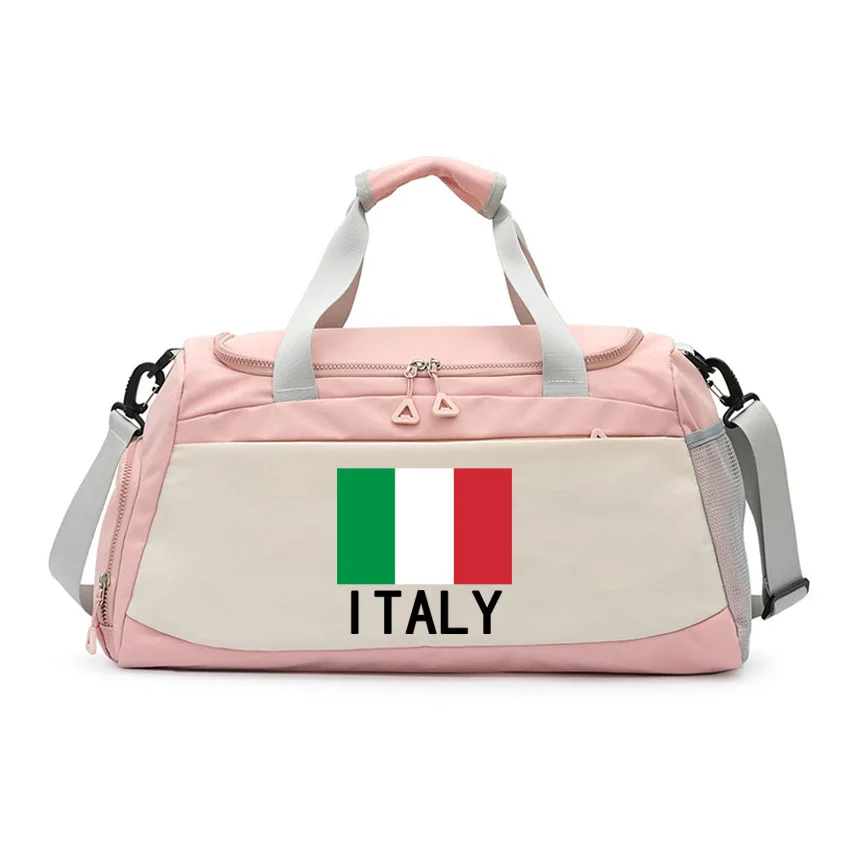 

Gym Bag Street Waterproof Sports Bags Italy Flag Printed Handbag Novelty Fitness Bag for Couple Fitness Yoga Basketball Bag