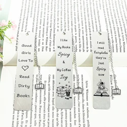 Personalized Stainless Steel Bookmarks Perfect Gift for Book Lovers Collection, Funny Metal Bookmarks for Family and Friends