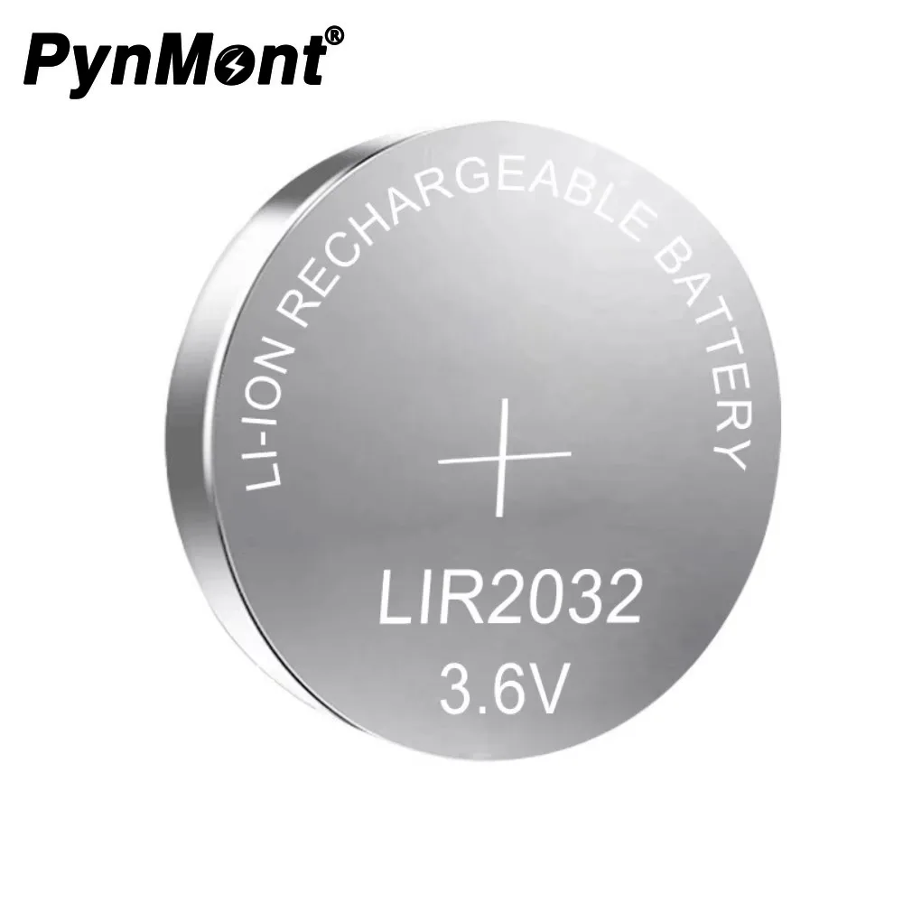 2PCS LIR2032 Rechargeable Lithium Button Battery 3.6V 40mah Cell LIR 2032 for Remote Control Watch Computer Motherboard CR2032