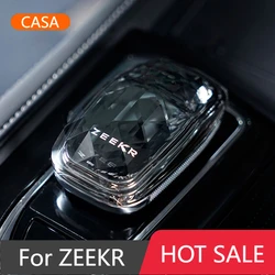 For ZEEKR 001 Crystal Car Central Control Gear Shift Knob Crystal Gear Interior Blackening Gear Refitting Car Refit Accessories
