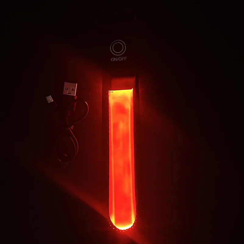 حقيبة ظهر قابلة لإعادة الشحن، شريط عاكس لركوب الدراجات، حقيبة للتنزه سيرًا على الأقدام، ضوء عاكس LED للسلامة الليلية، حقيبة أمان للمشي والجري