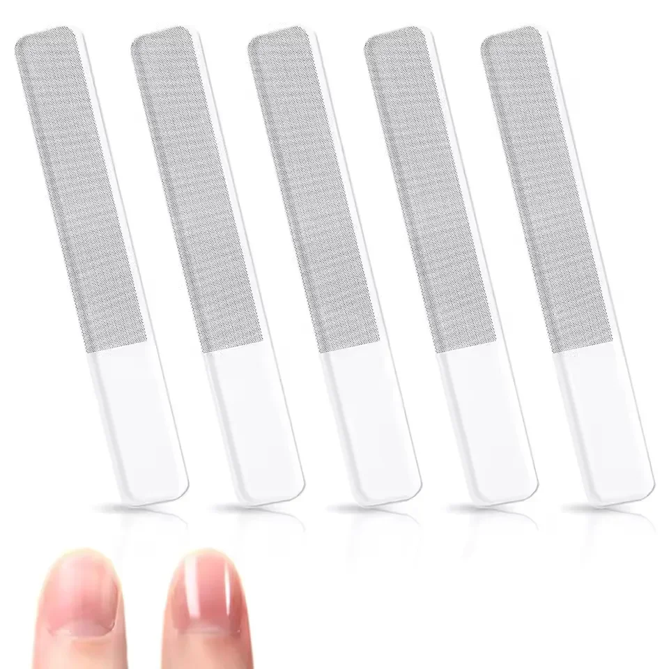 Aggiorna la lima per unghie in vetro per lustro per unghie in vetro naturale 1/8 pezzi per unghie Nano tamponi per unghie lucidatore per lucentezza di cristallo, manicure professionale