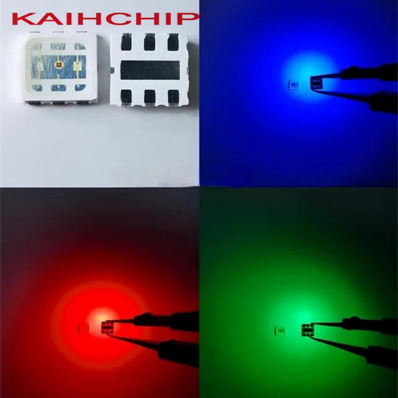 100PCS 3030 Colorful RGB High Brightness 0.6W and 1.5W Full Color Tri Color LED Gold wire LED beads for Drone specific