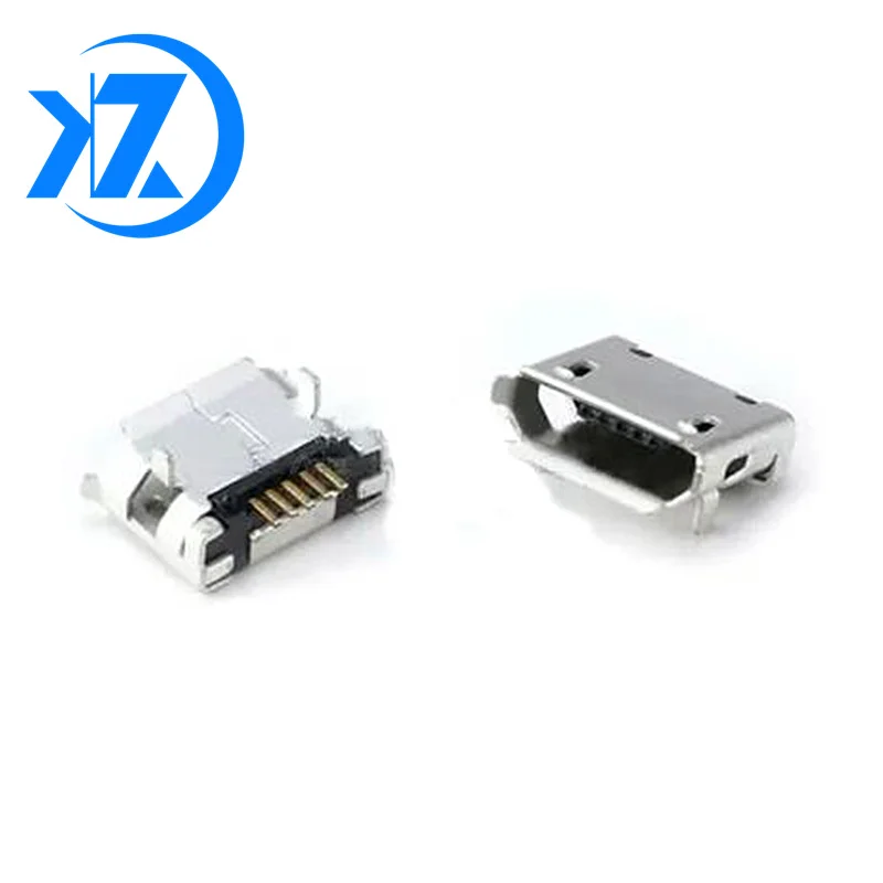 20Pcs 5 Pin SMT Socket Connector Micro USB Type B Female Placement SMD DIP Socket Connector