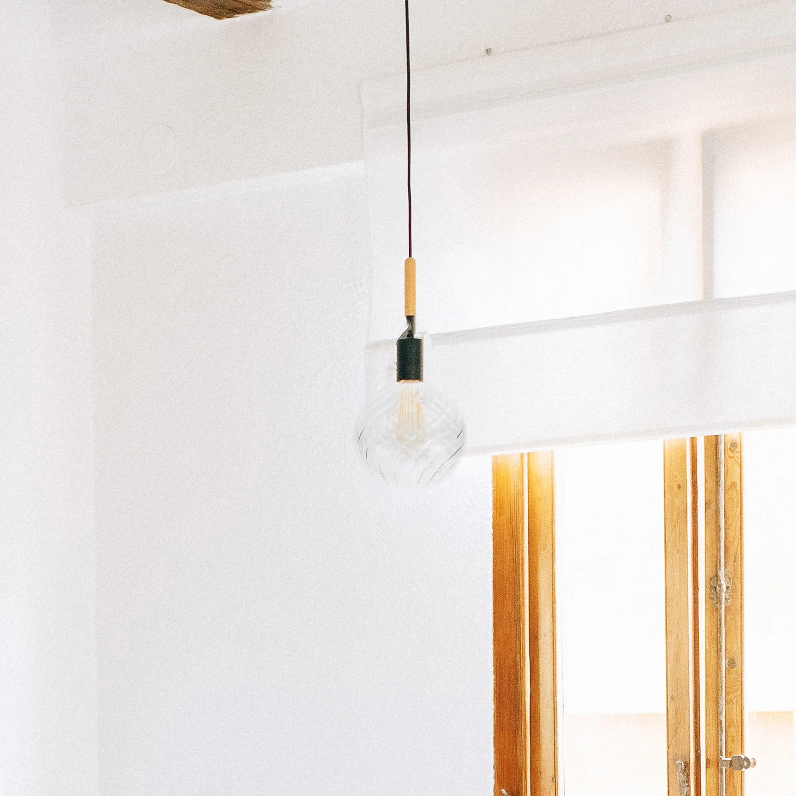 

Unique Glass Lamp Shade Clear Decorative Pendant Lamp Cover Modern Design Easy to Clean for Indoor Lighting Fixtures