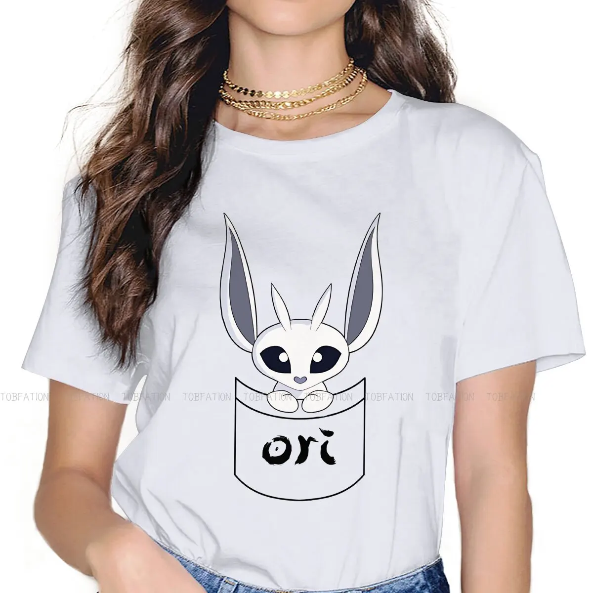 Pocket Kawaii Girls Women T-Shirt Ori and The Blind Forest 5XL Blusas Harajuku Casual Short Sleeve Vintage Tops