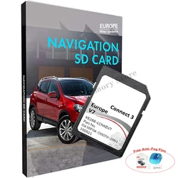 Free Shipping for Nissan Connect 3 V7 2022 Sat Nav Map Update SD Card Juke Qashqai Micra Navara