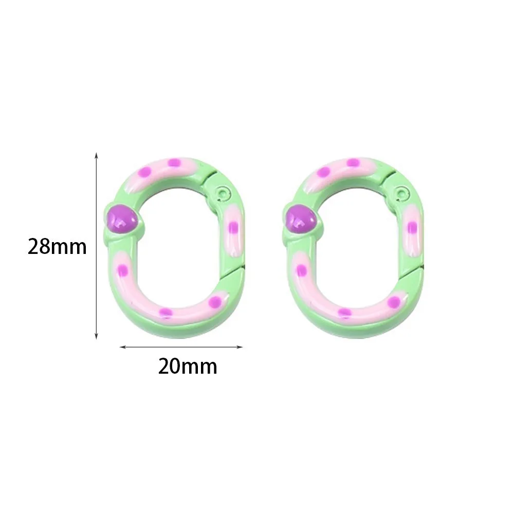 5/10Pcs 20x28mm Oval Ring Clasp Spring Gate Lobster Clasp DIY Openable Keychain Bag Clips Hook Making Dog Chains Carabiner