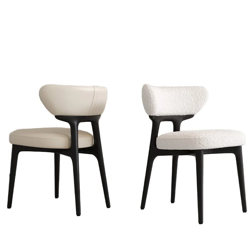 Simple Design for Home and Coffee Shop Use Modern Reclining Solid Wood Dining Chair