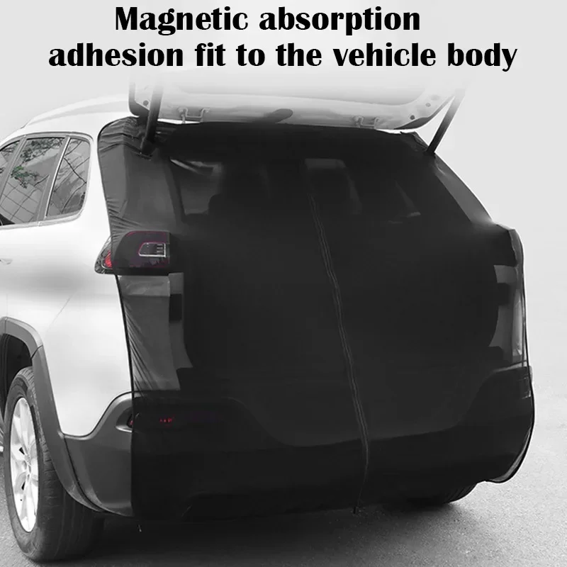 Car Tailgate Mosquito Proof Sunshade Magnetic Self Driving Insect Proof Ventilation Screen