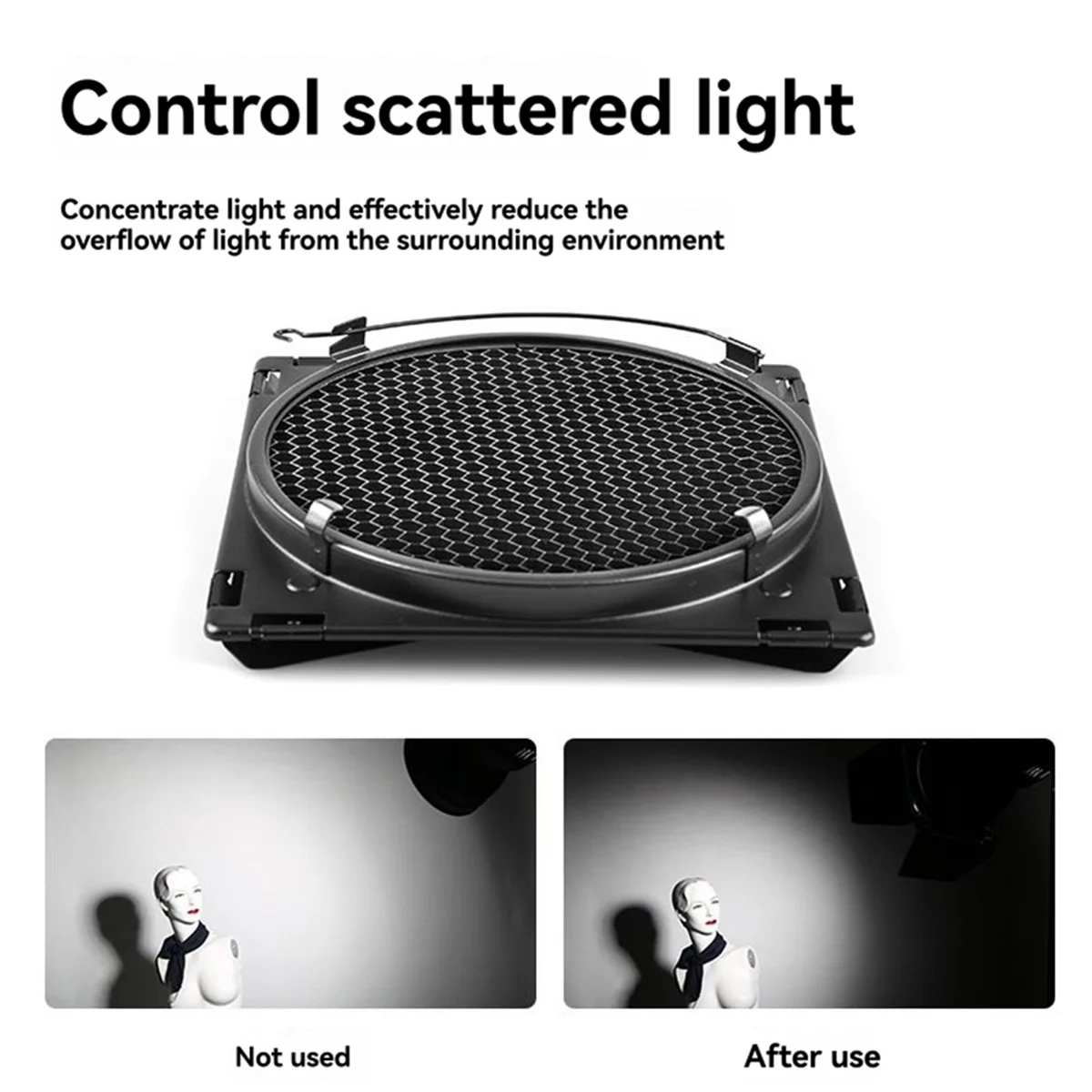 

2025+ Barn Door Reflector Honeycomb Grid 4 Color Filter Set for 18cm Standard Reflector for BD-04 Flash Accessories