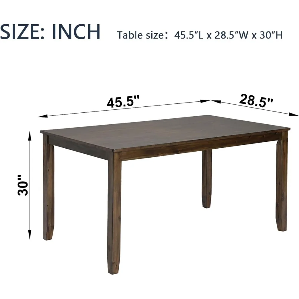 طاولة طعام مستطيلة لبيت المزرعة تتسع لـ 4 أشخاص، مناسبة للمطبخ وغرفة الطعام