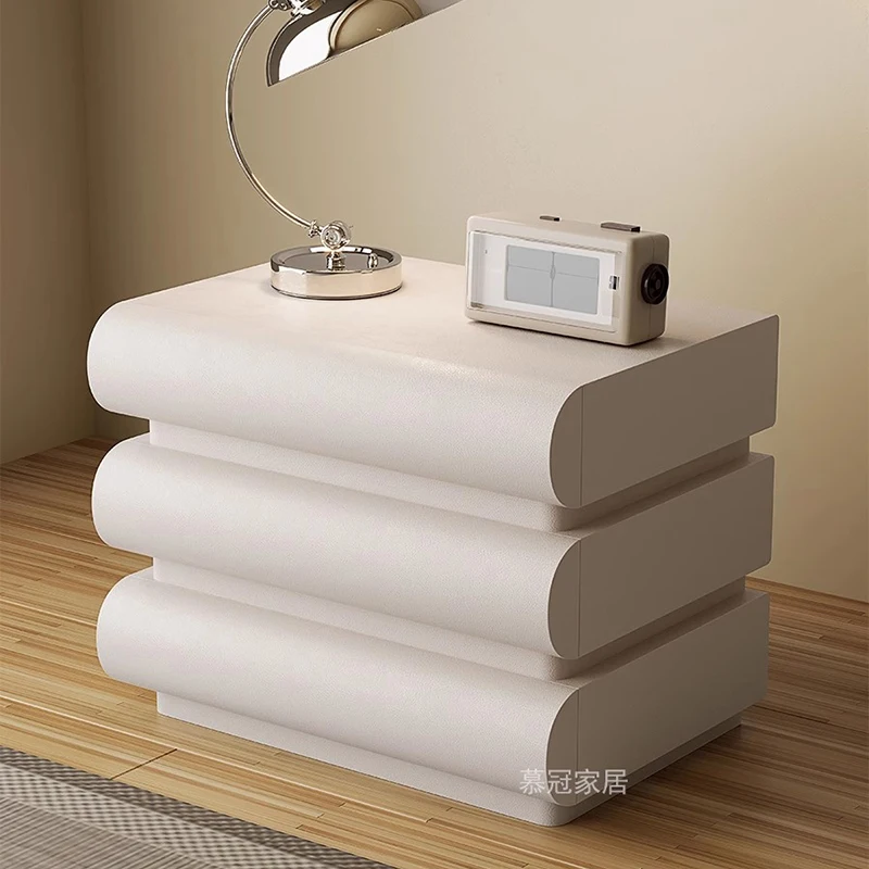 

Minimalistic Bedroom Bedside Table Drawers White Tall Home Bedside Table Nordic Modern Muebles Para El Hogar Decoration