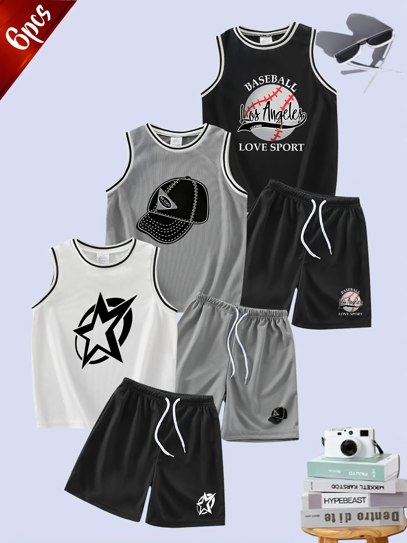 

Три комплекта спортивных жилетов, впитывающих влагу и дышащих, с круглым вырезом, подходят для активного отдыха летом.