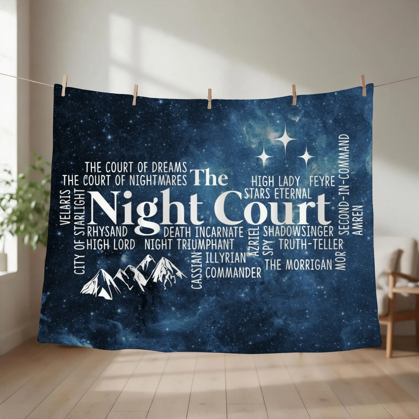 The Night Court Typography Throw Blanket Softest heavy to sleep Large Baby Blankets