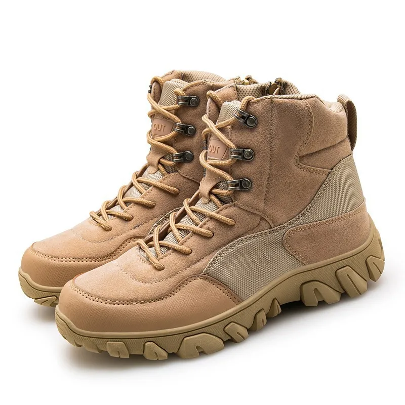 Mens Boots  Leather Waterproof Desert Boots  Ankle Boot Work Men\'s Shoes