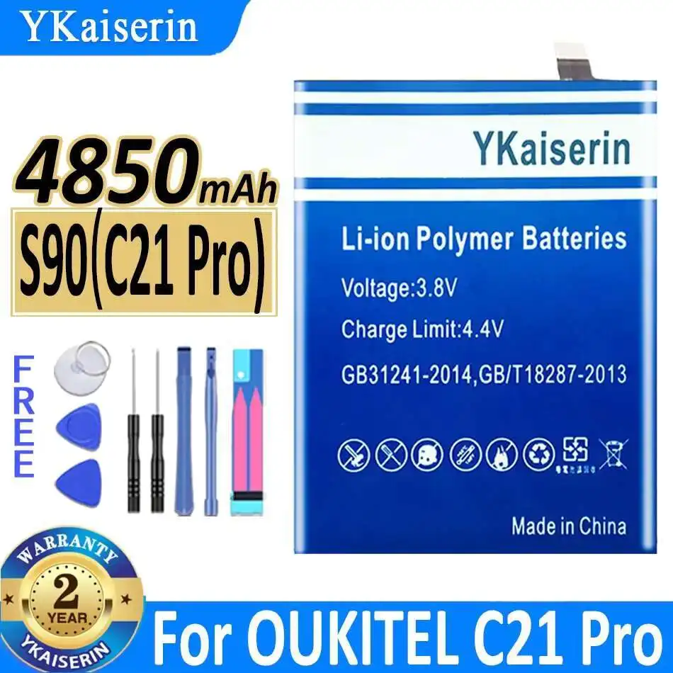 

4850mAh Mobile Phone Battery Good Low-Temperature Performance Environmentally Friendly For Oukitel C21 Pro C21Pro S90 C21