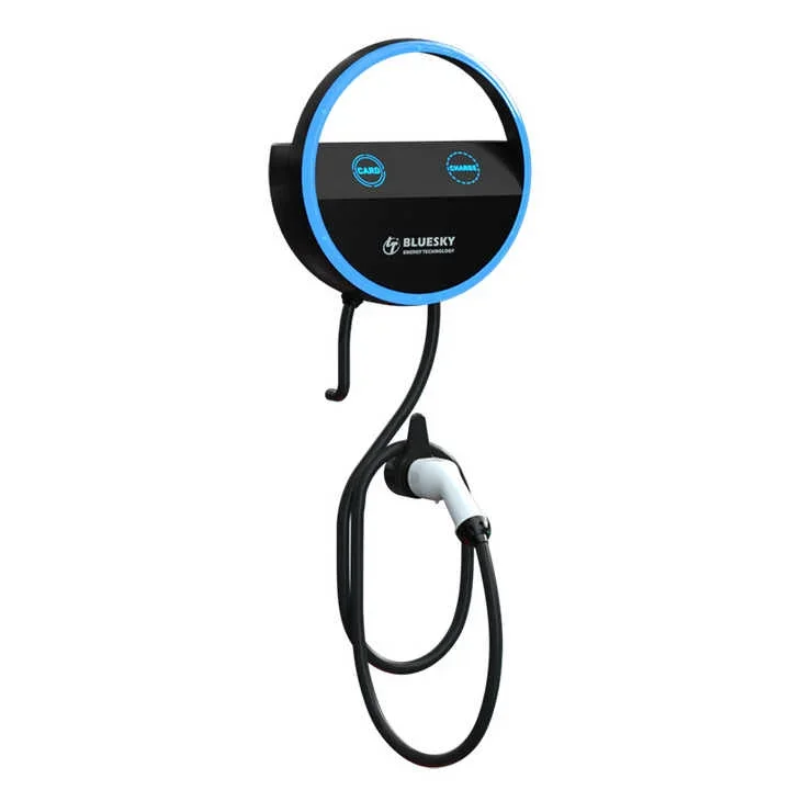 Bluesky AC Type2 2.4 Inch Screen EV Charging Station EU Plug New 3.5KW 3-Phase AC EV Charger GB/T with 2.4 Screen