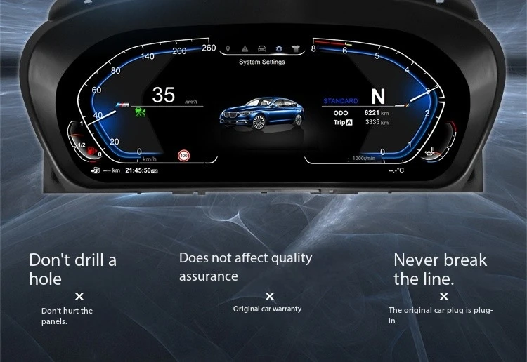 مناسبة لسيارات BMW X1 E84 شاشة 12 بوصة 4-core LCD لوحة أدوات عداد السرعة مزيج رقمي