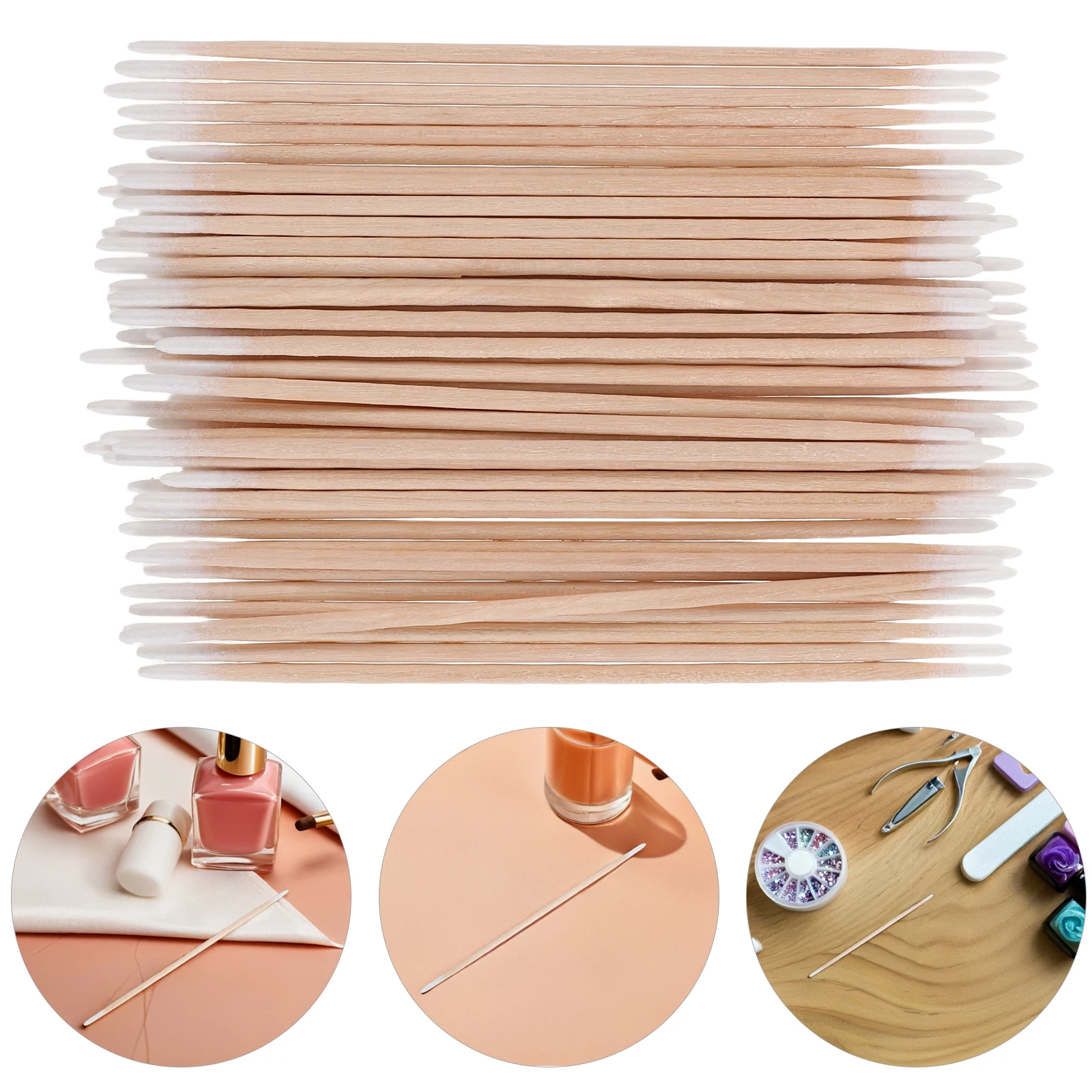 1200Pcs Absorbent Cotton Swabs Thin Tips Versatile Application for Beauty Routines Hygienic Cotton Swabs Nail Cleaner