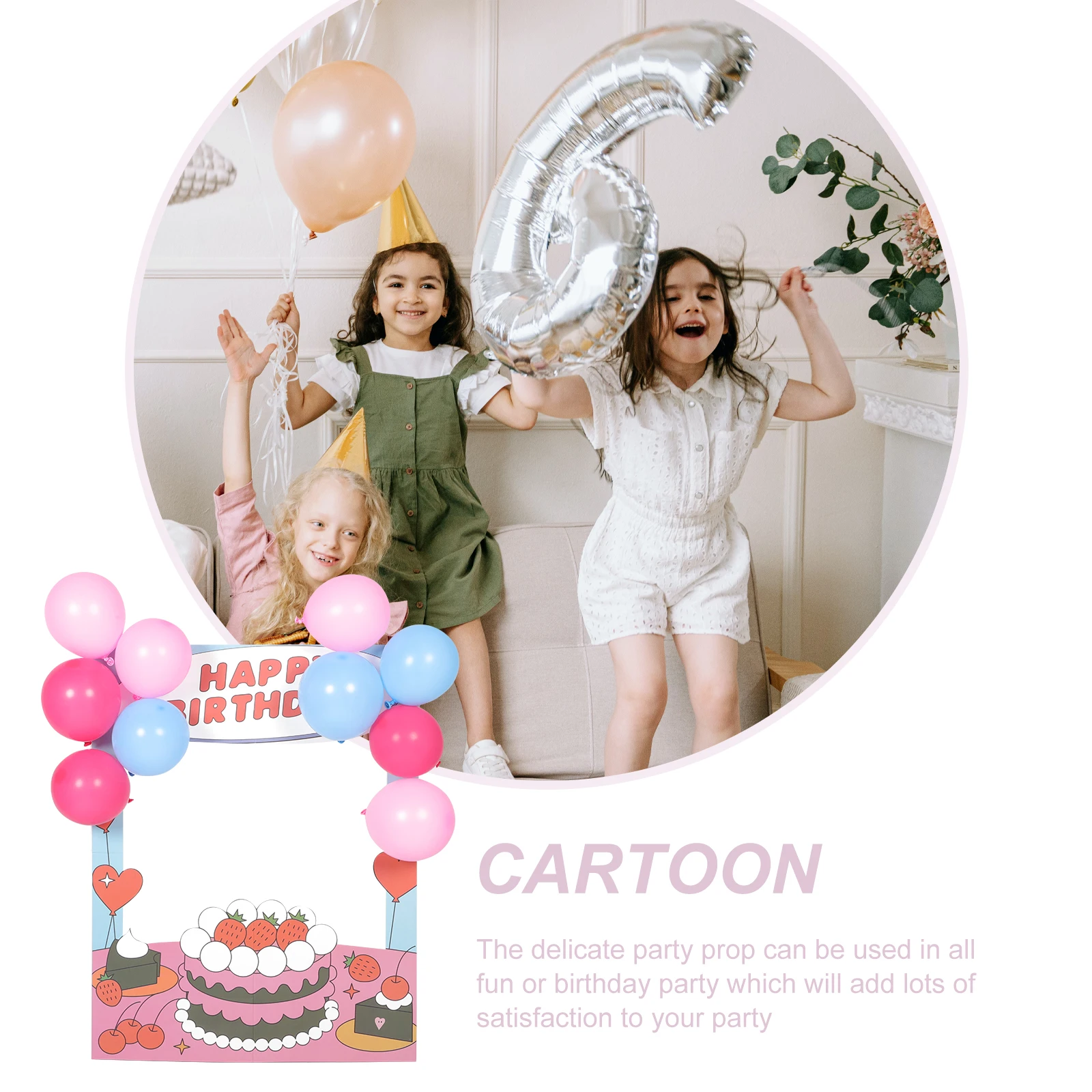 

Birthday Photography Frame Kids Gifts Booth Selfie Props Party Photobooth Supplies Photo Frame naments Paper Practical