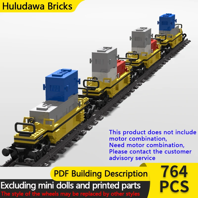 City Car Model MOC Building Bricks Railway Double-Stack Cart Modular Technology Children Holiday Gifts Assemble Toys Suit