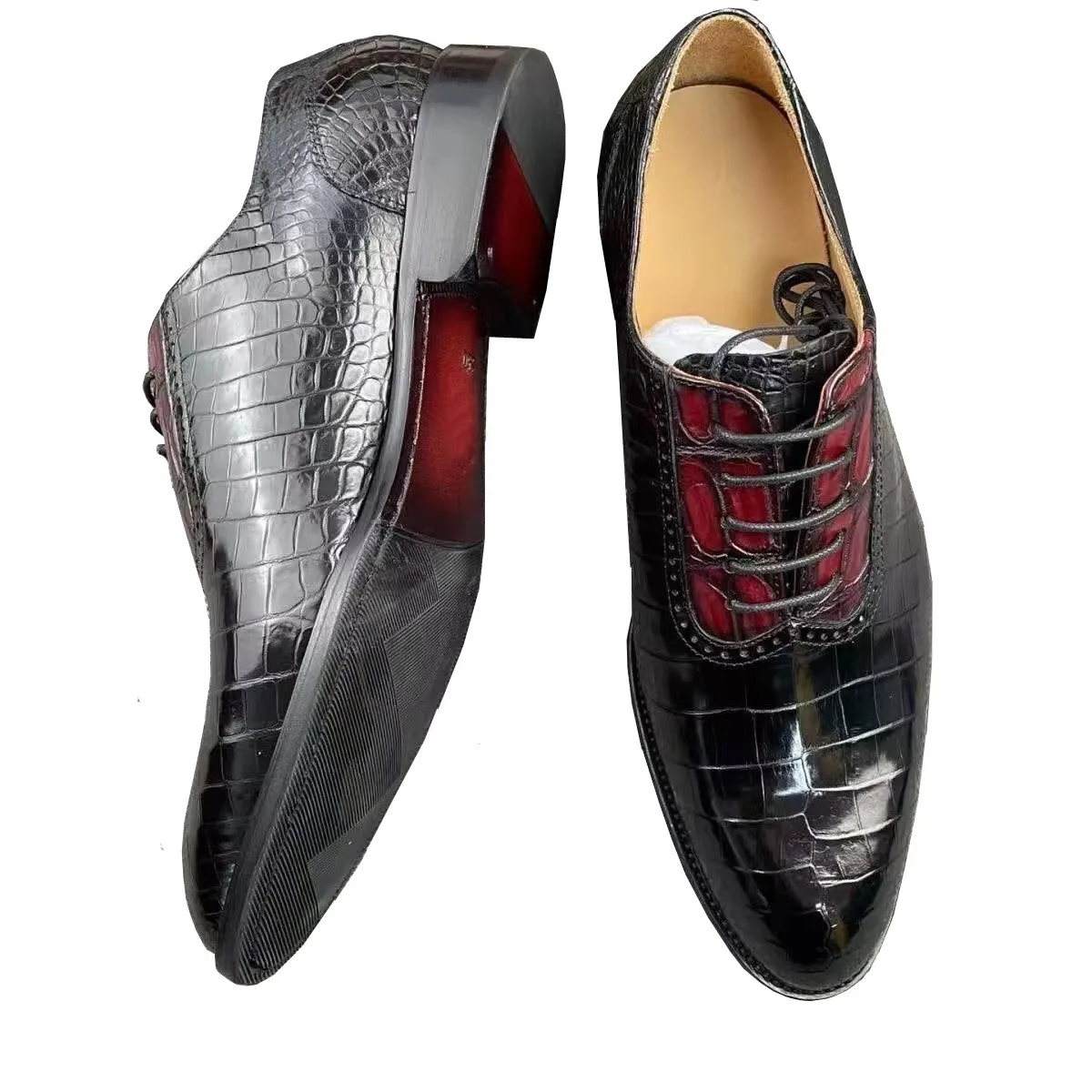 yinshang new men dress shoes male crocodile shoes wedding business fashion shoes