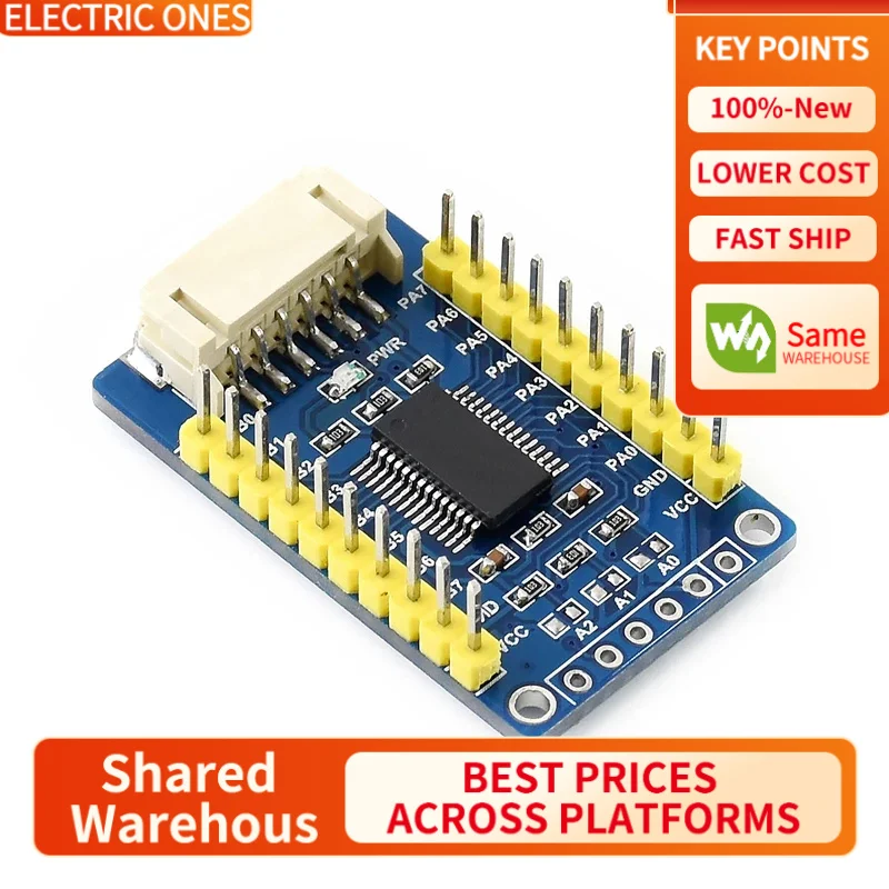 【waveshare-genuino】mcp23017-io-placa-de-expansao-interface-i2c-expande-16-pinos-i-o-para-arduino-raspberry-pi-stm32