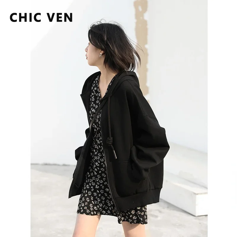 Felpe con cappuccio da donna CHIC VEN felpe Casual allentate sport giacche da donna Streetwear cappotto femminile moda top primavera autunno 2022