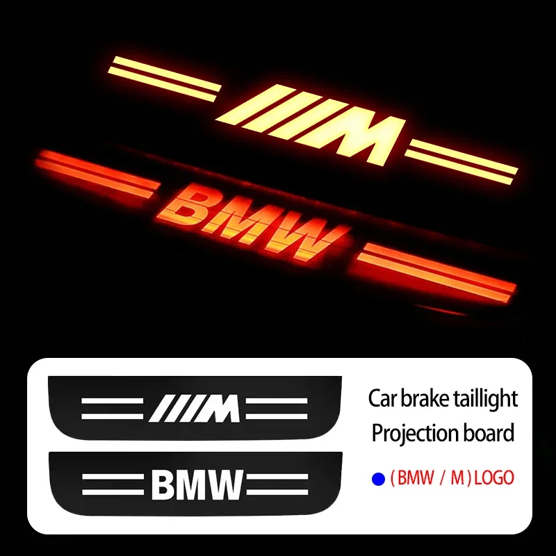 سيارة الفرامل الذيل ضوء شعار الاكريليك الإسقاط مجلس أعلى شعار السيارات لسيارات BMW X1 X2 X3 X5 X4 X6 X7 G30 G20 G32 G11 G12 F40 F30 F20