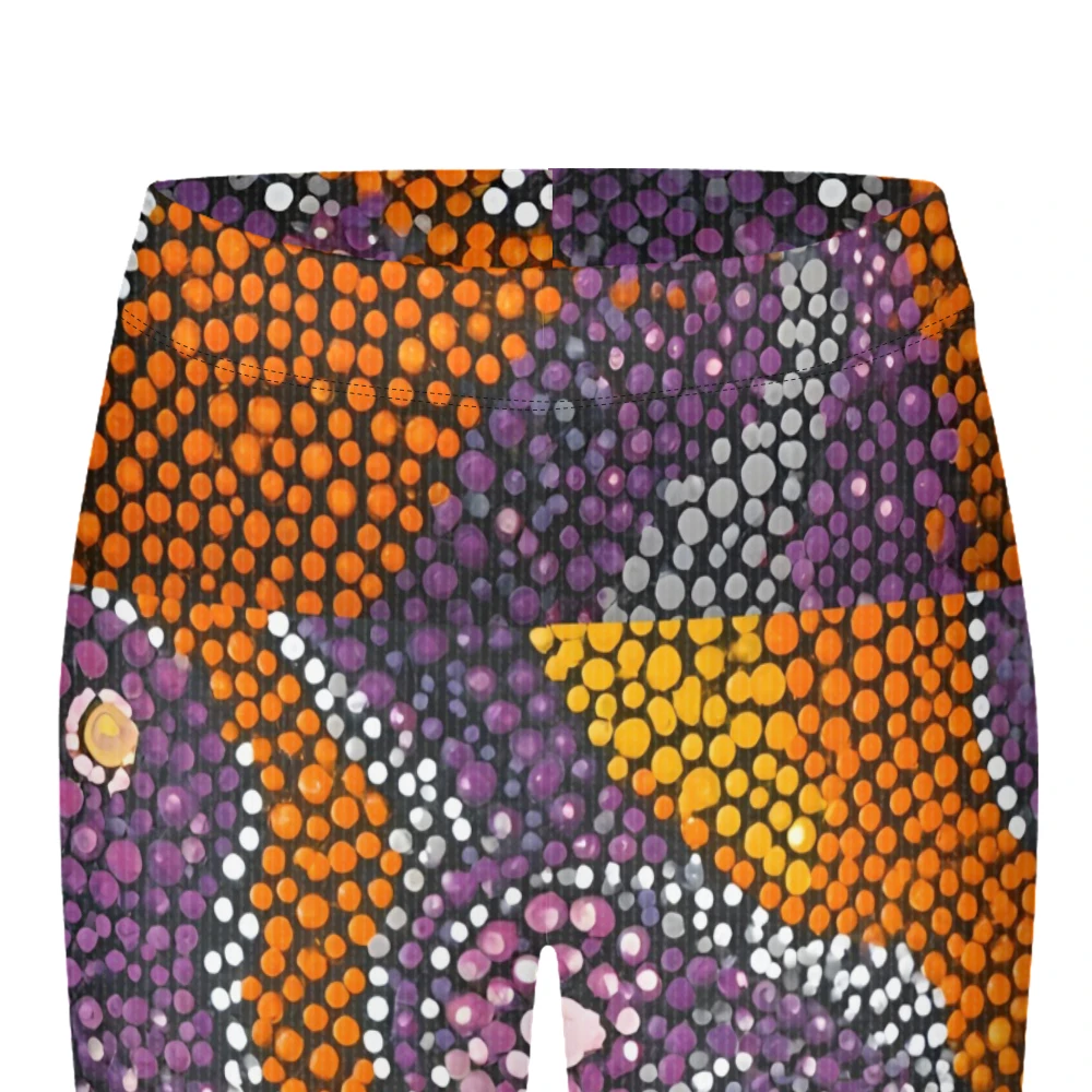 سراويل ضيقة مرقعة هندسية ملونة ذات إعدادات عصرية للنساء ملابس رياضية عالية الخصر قابلة للتمدد يجب اقتناؤها قيعان عصرية