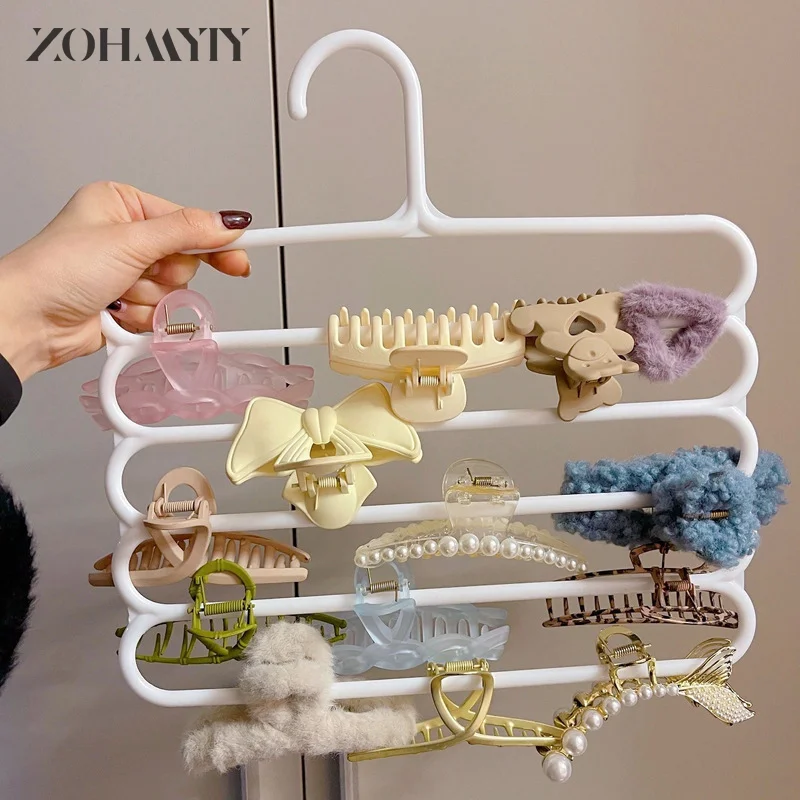 Hair Claw Storage Rack Organizer Large Capacity Headband Holder Wall Hanging Hairpin Hanger Space Multifunctional Storage Rack