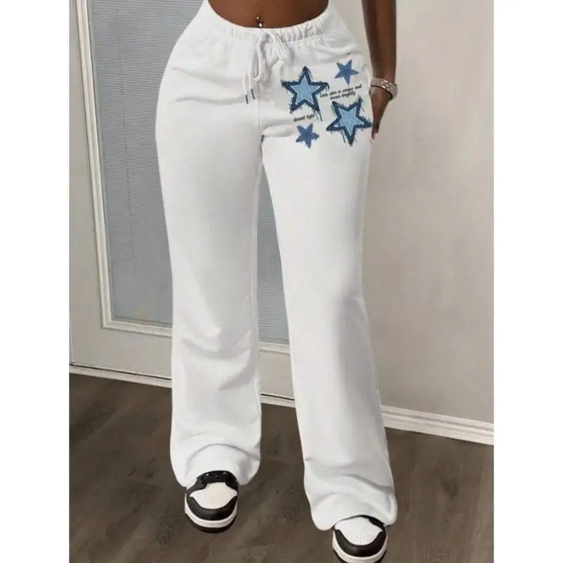 

Cross-Border Western Casual Street Sle Dstring orts Retro Ciwalk Nine-Piece Pants Elastic Micro Stretch Polyester